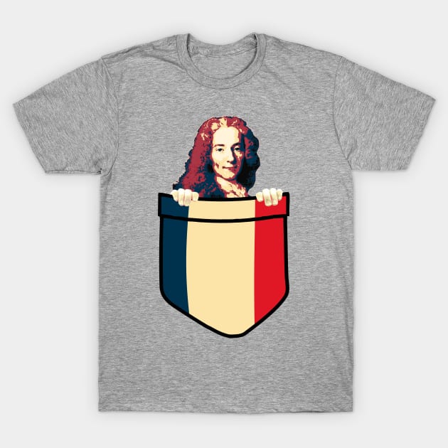 Voltaire In My Pocket T-Shirt by Nerd_art